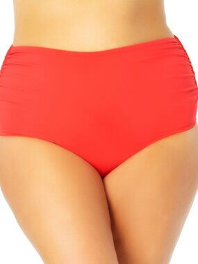 Anne Cole Womens Plus Size High-Waist Bikini Bottoms